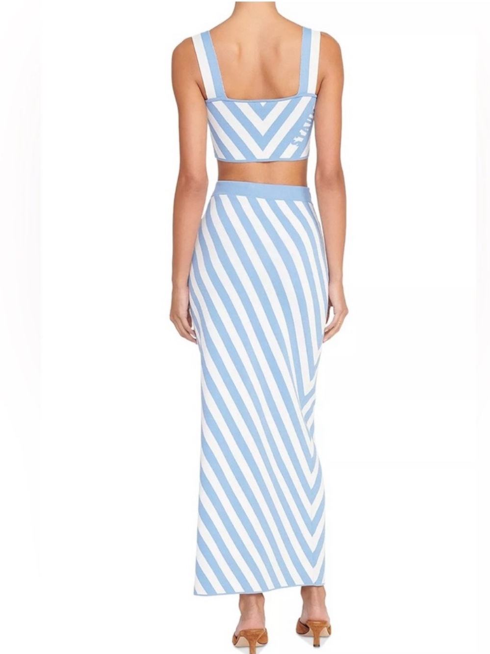 NWT Staud 2 piece Set Zola knit crop top (size L) and Giovanni skirt (size XL) - Picture 3 of 13
